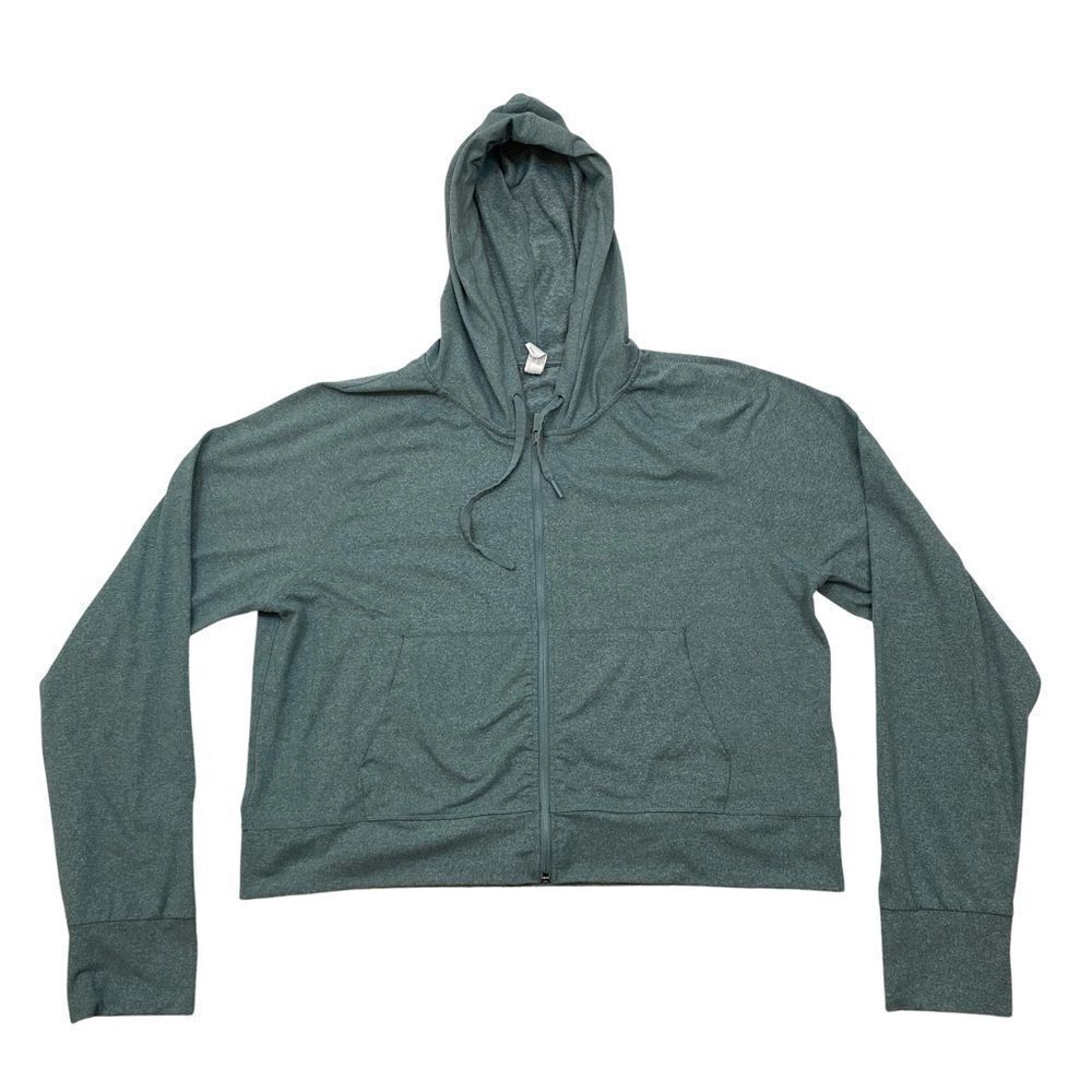 Yogalicious Lux Brand Sage Green Full Zipper Hoodie Sweatshirt XXL